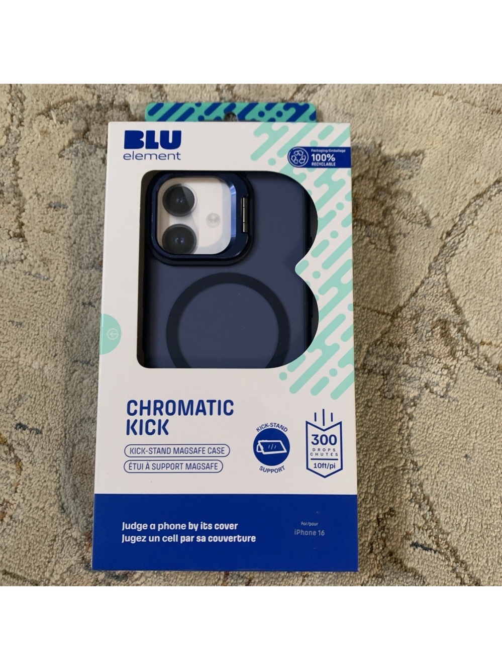 Kickstand Magsafe Cell Phone Case iPhone 16 Blu Element Chromatic